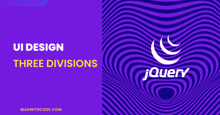 Three Divisions jQuery Program