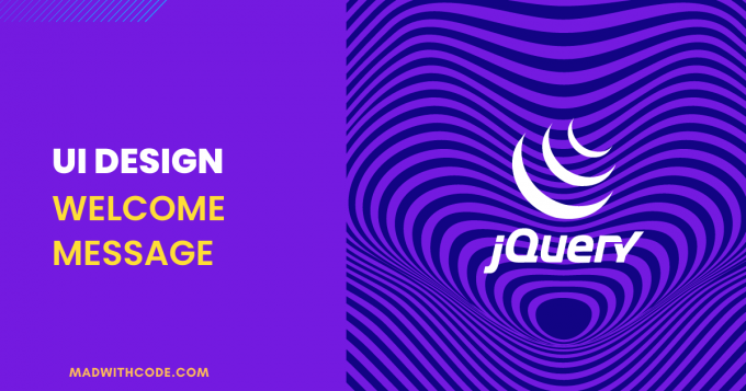 Welcome Message jQuery Program