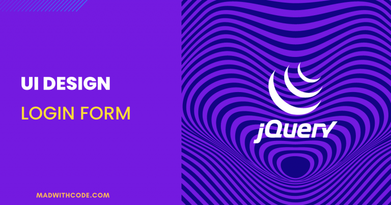 login form jquery program