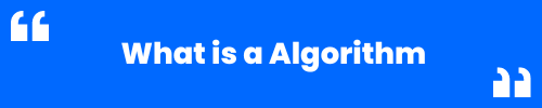 What is a Algorithm